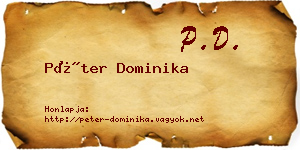 Péter Dominika névjegykártya