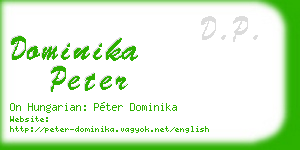 dominika peter business card